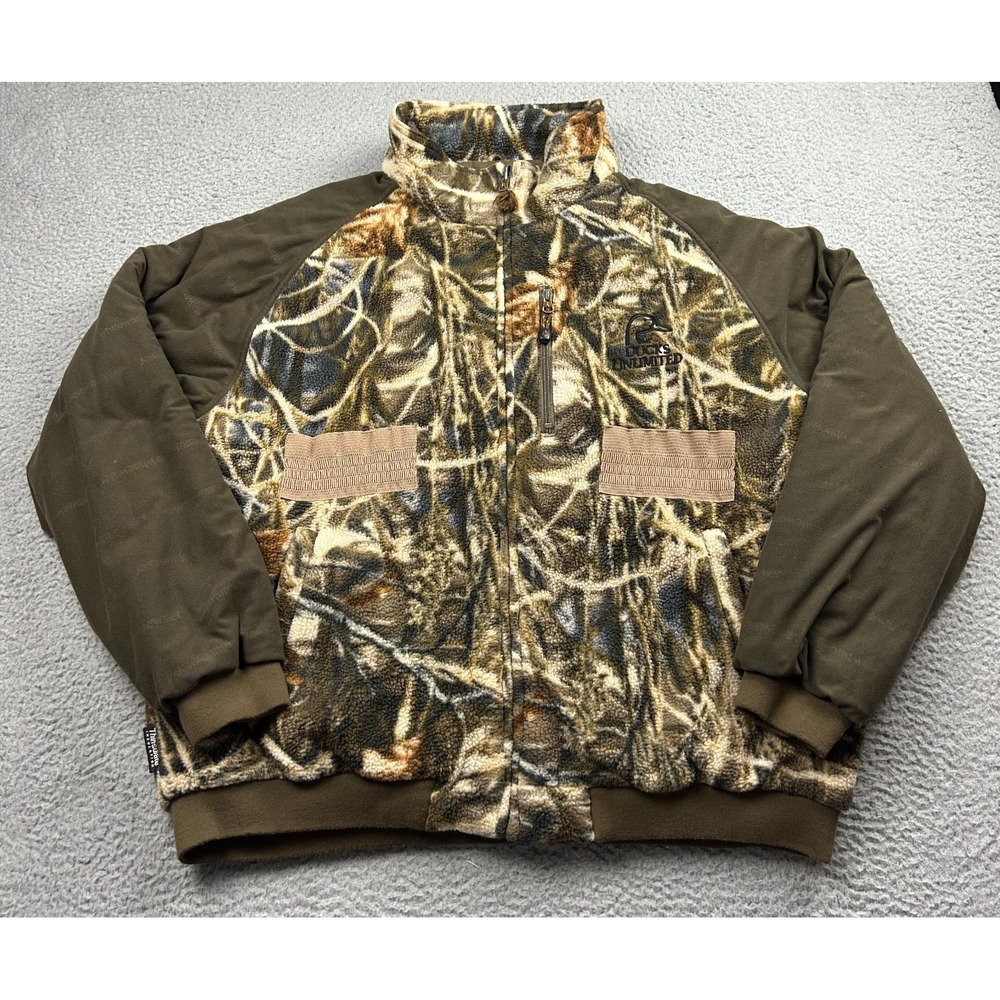 Whitewater Ducks Unlimited Hunting Jacket Mens XL Puffer Thinsulate